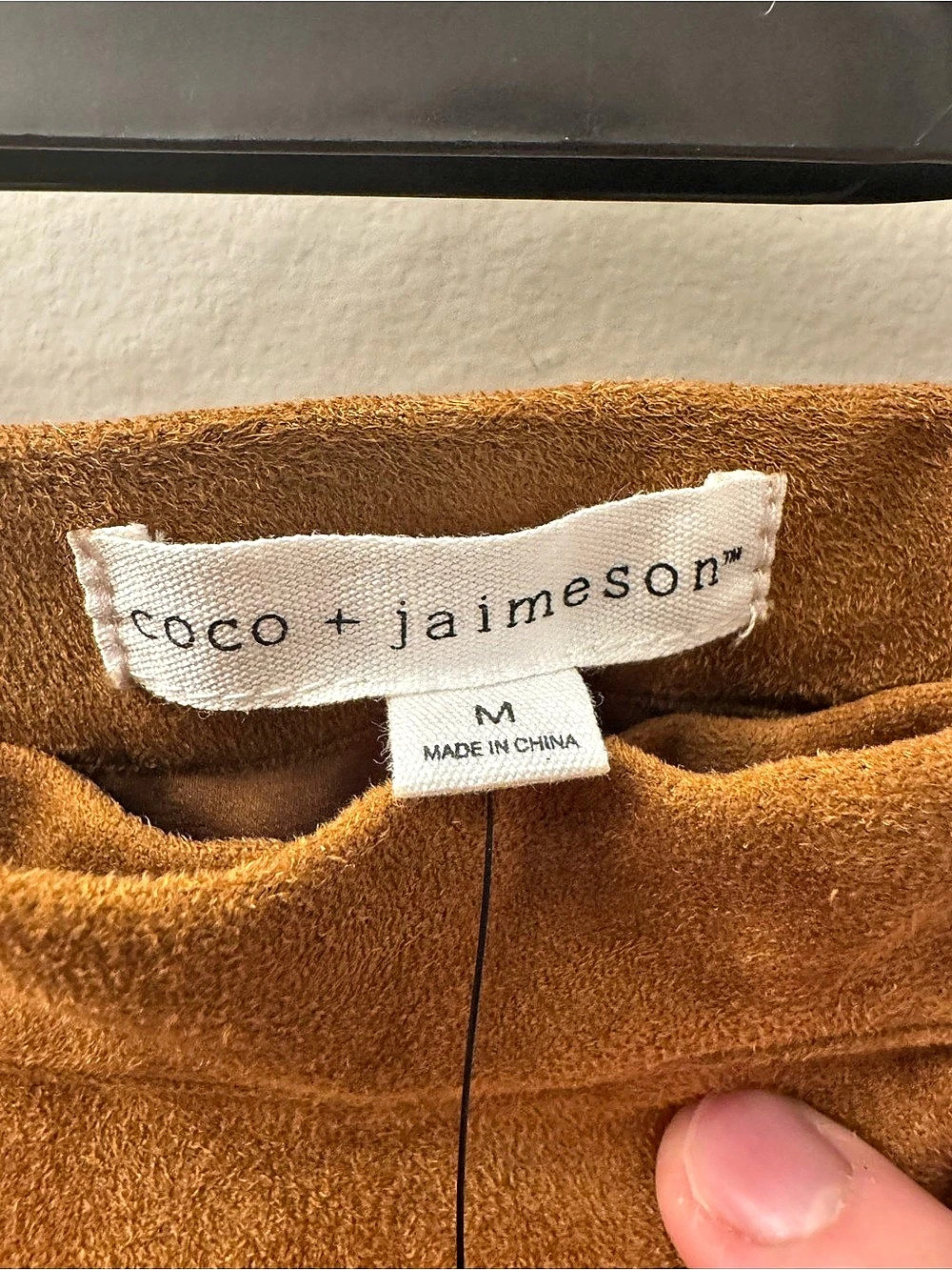 Coco + Jaimeson Microsuede Side Button Skirt Brown Medium - Picture 3 of 8